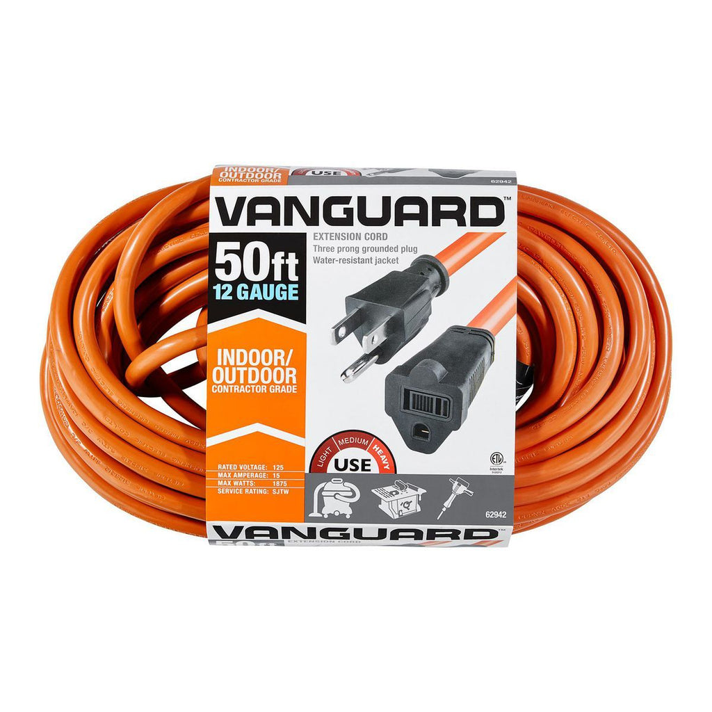 50 ft. 12/3 Gauge Outdoor Extension Cord, Orange N284364