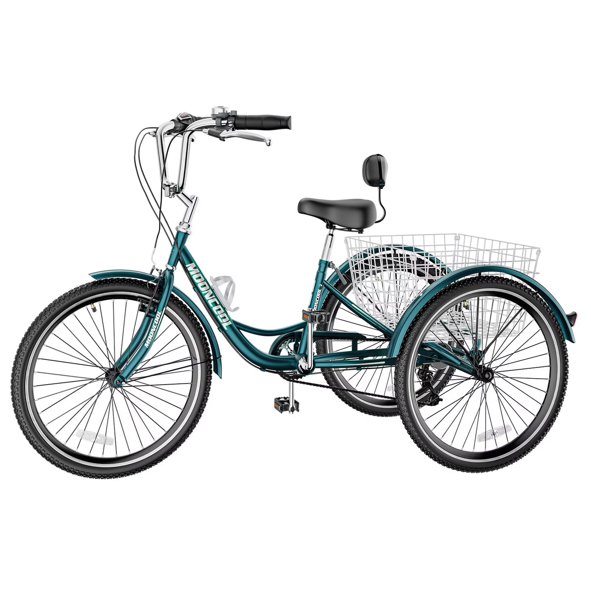 Tricycle 20" Wheels 7-Speed 3 Wheels Bike with Basket X5118