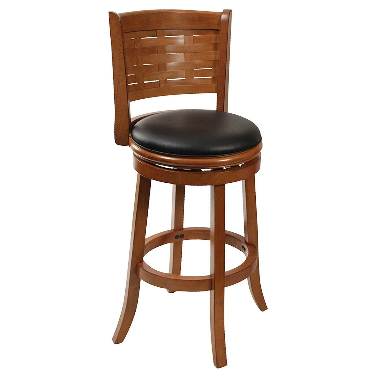 29" Countertop Faux Leather Hardwood Swivel Bar Stool J271