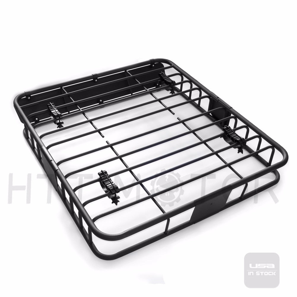 Black Universal Roof Rack Cargo Basket V863498