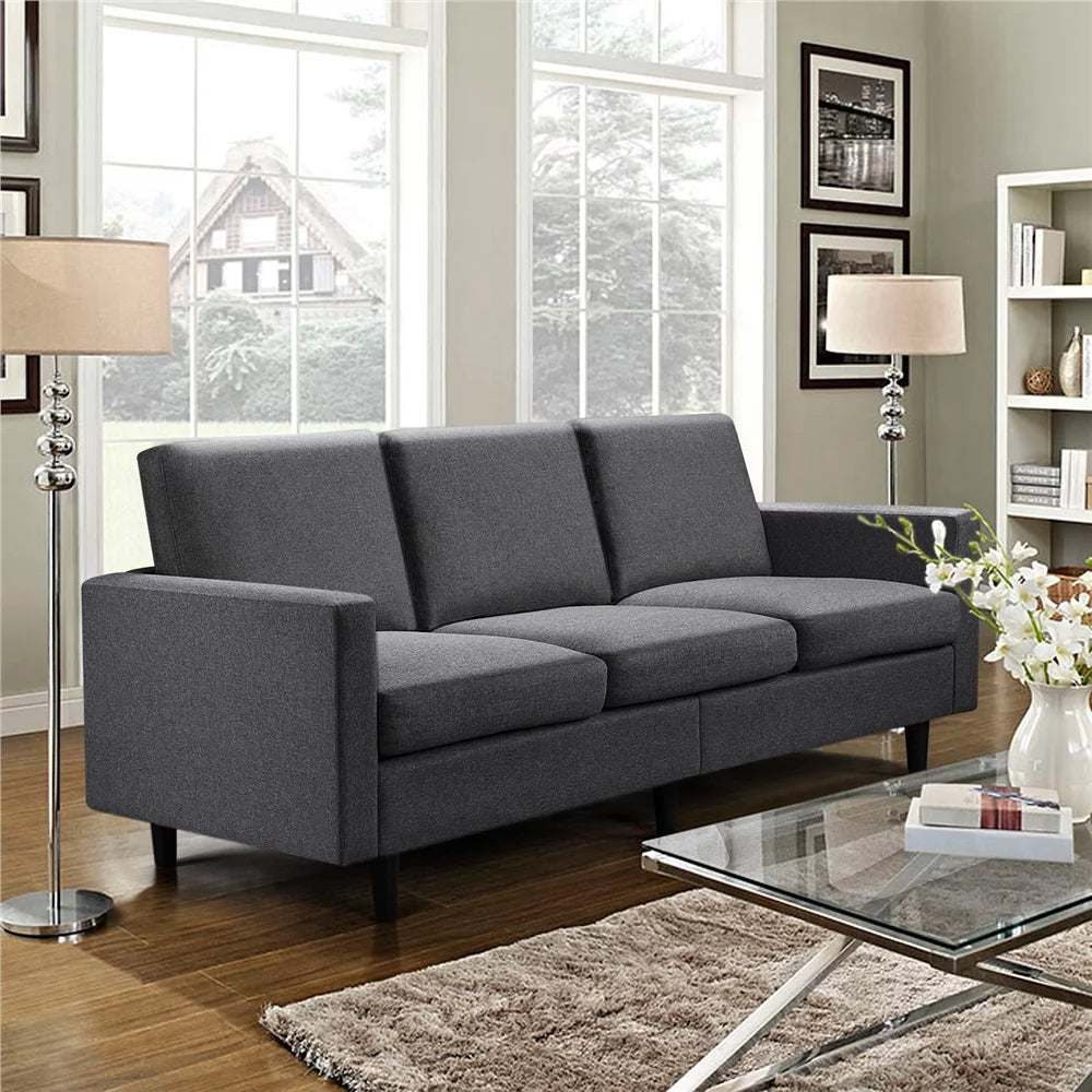 Gray Fabric 3-Seater Sofa M8404