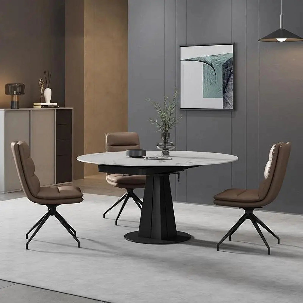 Round Marble Dining Table and Chairs Set E682728