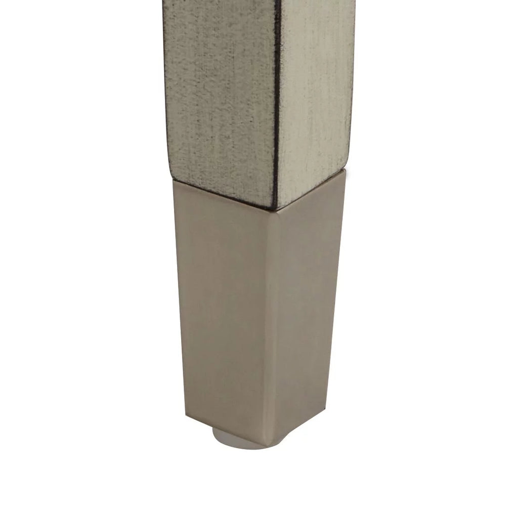 Wood Bar Stool Gray Faux Leather Footrest N2092