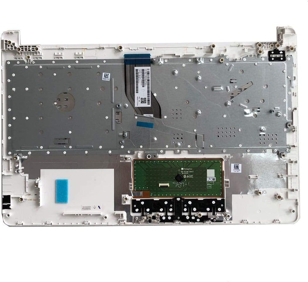 White Laptop Upper Case Palmrest Keyboard Touchpad Assembly C9193