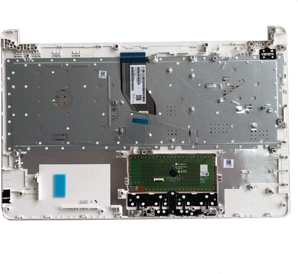 White Laptop Upper Case Palmrest Keyboard Touchpad Assembly C9193