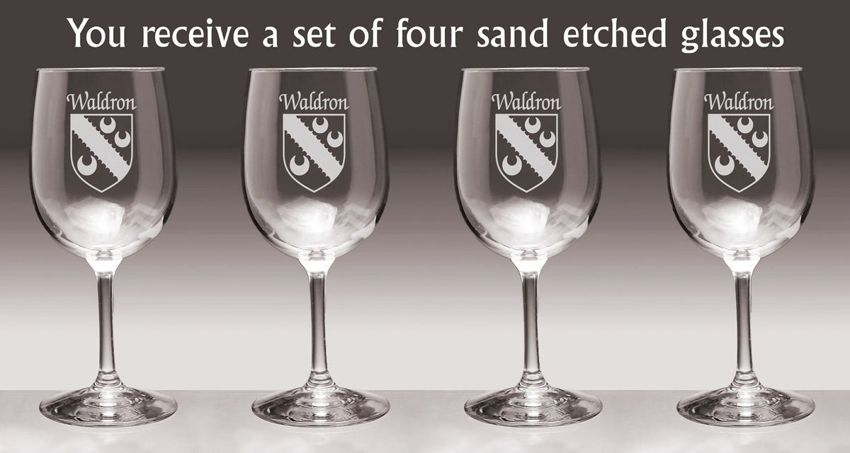 Irish Coat of Arms Wine Glasses Set of 4 R7857