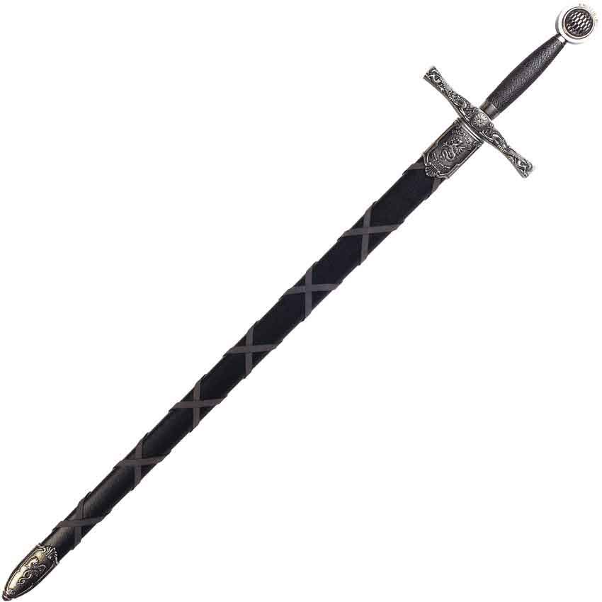 Nickel Excalibur Sword with Scabbard K9213
