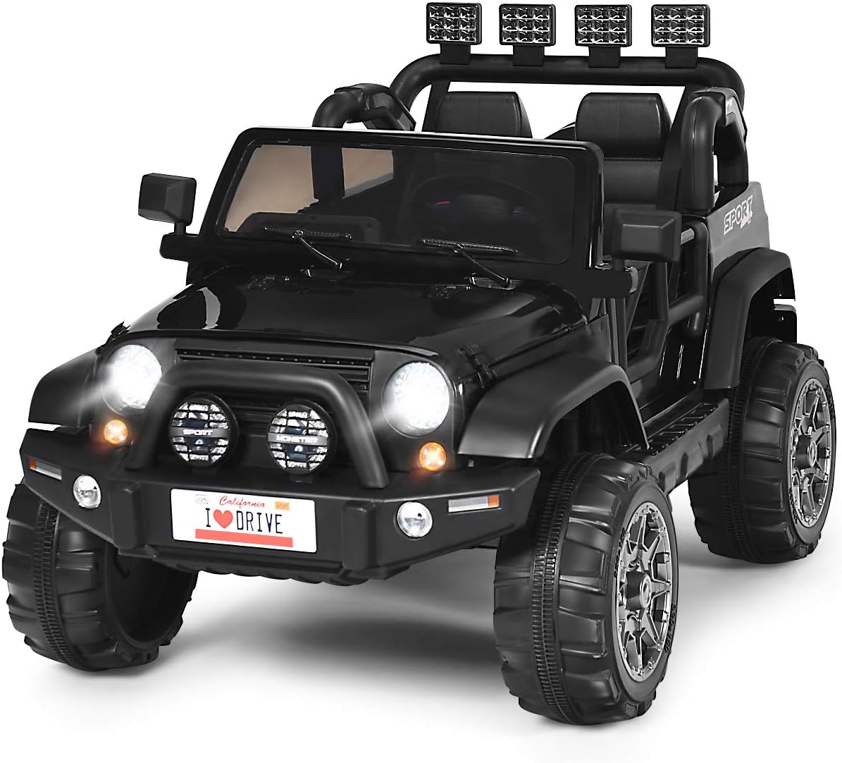 12V Battery Powered Ride on Truck with Remote Control, White Q89100