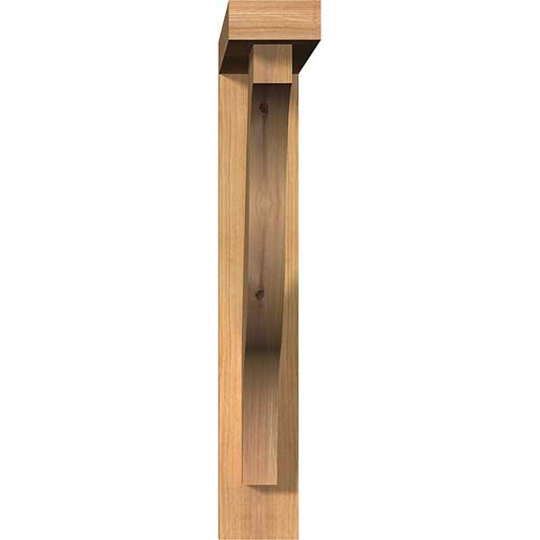 3 1/2x22W x 22x22D x 22x22H Smooth Bracket with Offset Brace, Western Red Cedar U826
