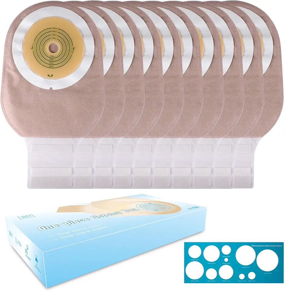20 PCS One Piece Colostomy Bags Drainable Pouches H498