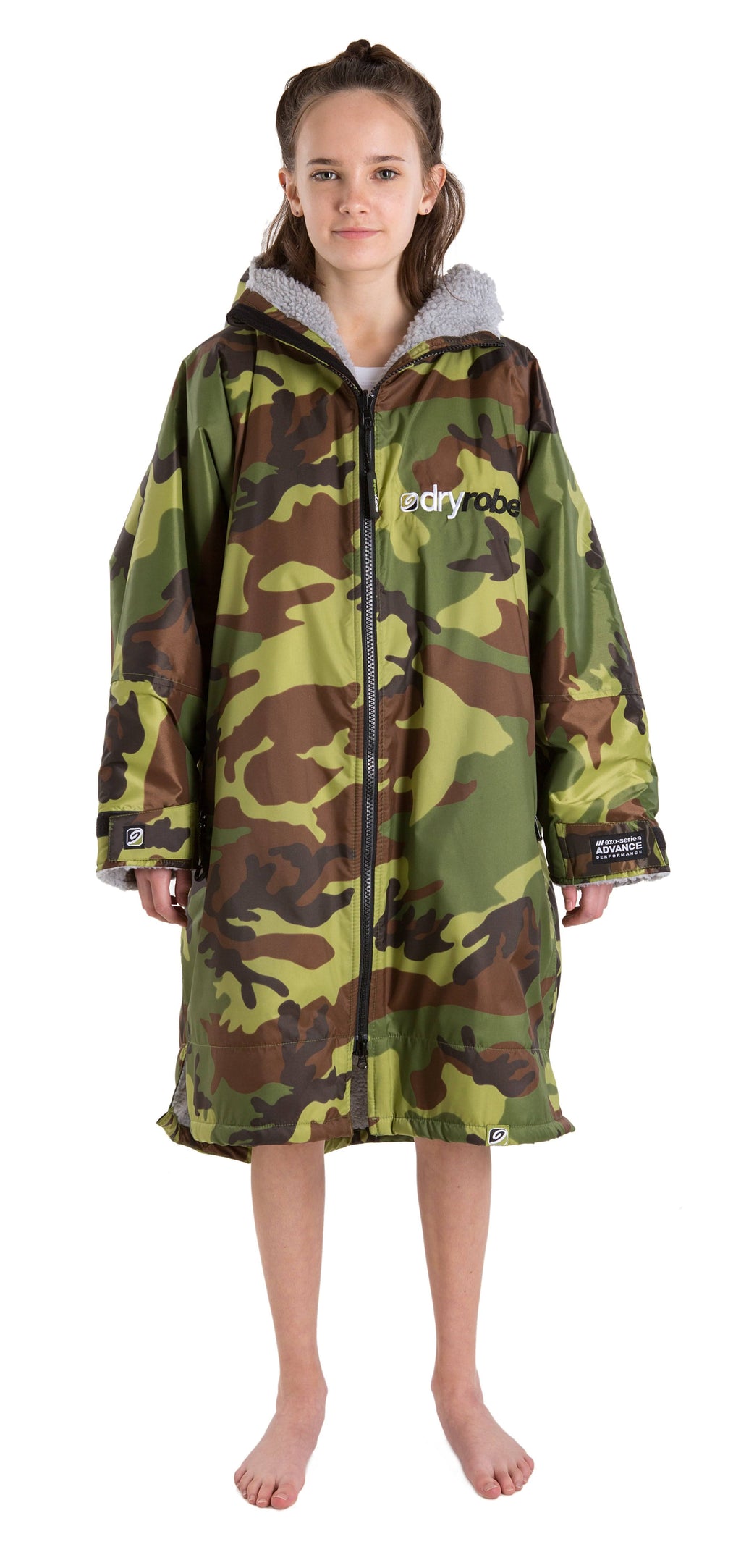 Camo Grey Kids Long Sleeve F583