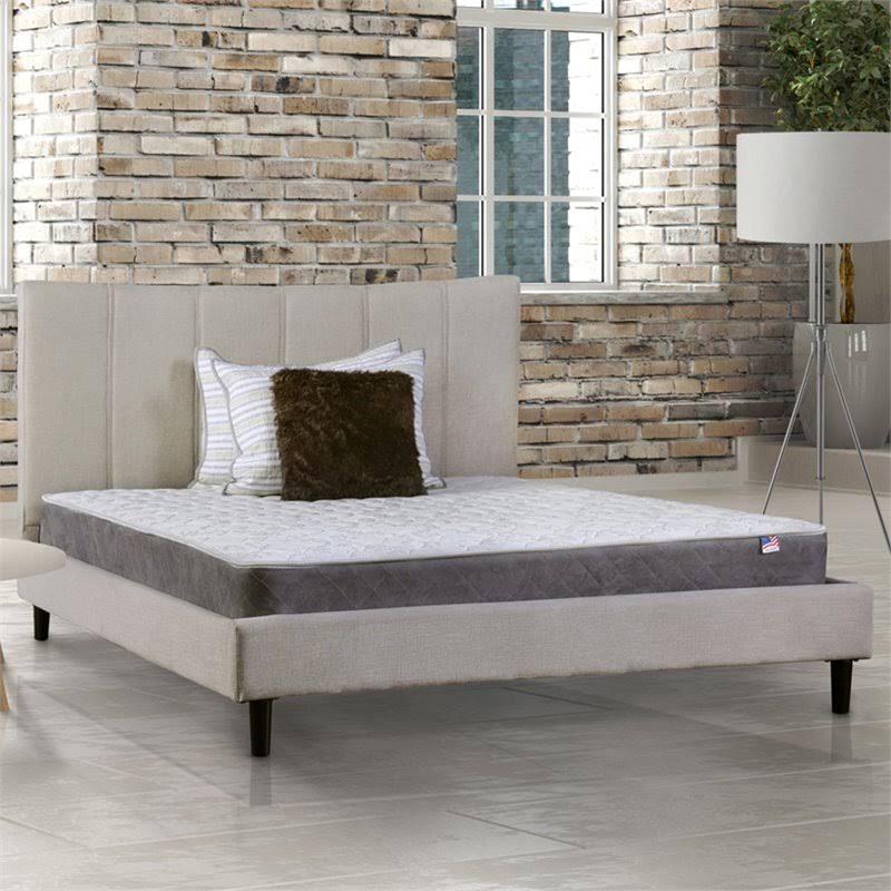 White Fabric King Tight Top Mattress S8149