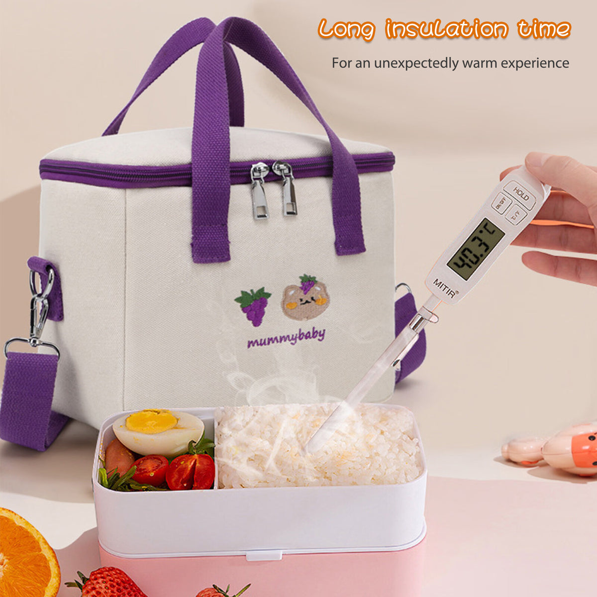 Thermal Lunch Bag Oxford Cloth Insulation Bag Waterproof Picnic Bag Y583486