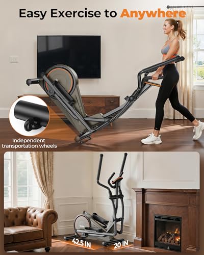 Elliptical Exercise Machine 20IN Stride 16 Resistance Levels V43878