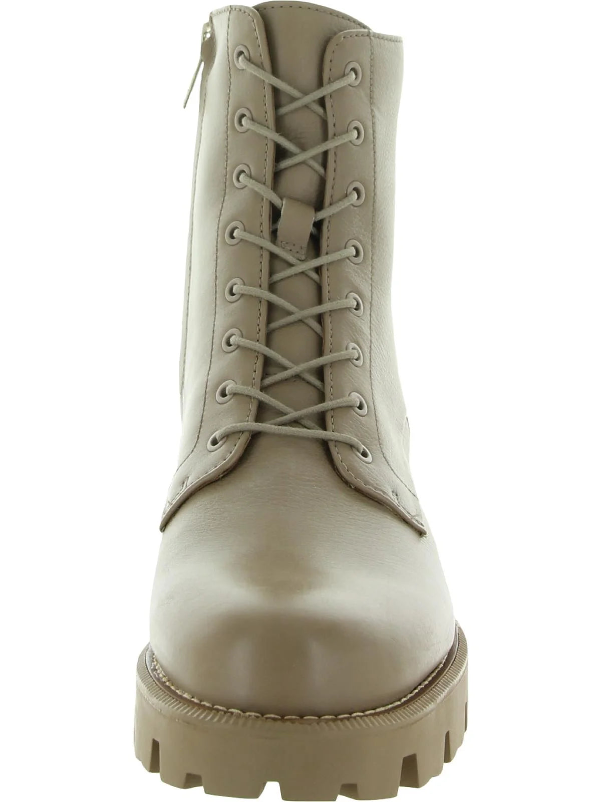 Leather Ankle Combat Boots Brown 7.5 Medium C139085