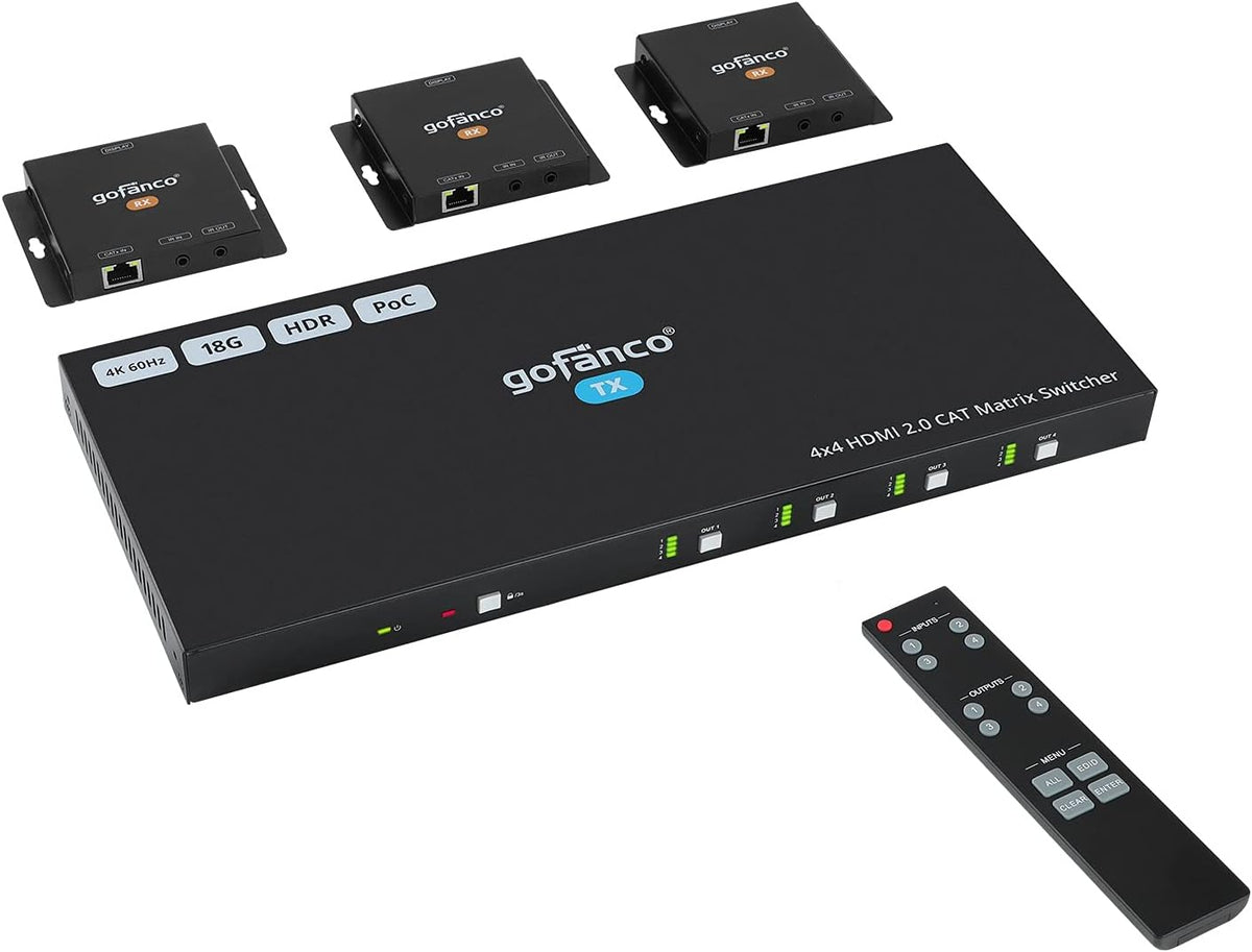 1x2 HDMI Extender Splitter Full HD 1080p Over Cat5e/Cat6/Cat7 Ethernet Cable V1617