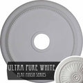 24 1/8x22OD x 4 3/8x22ID x 2 1/4x22P Hand-Painted Ultra Pure White Ceiling Medallion N162866