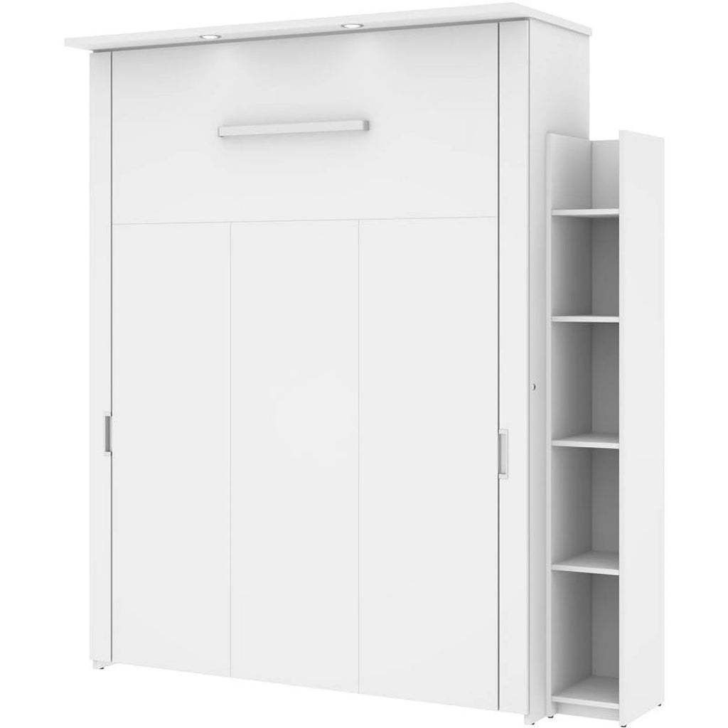 Queen Murphy Bed and Storage Unit in White C43448