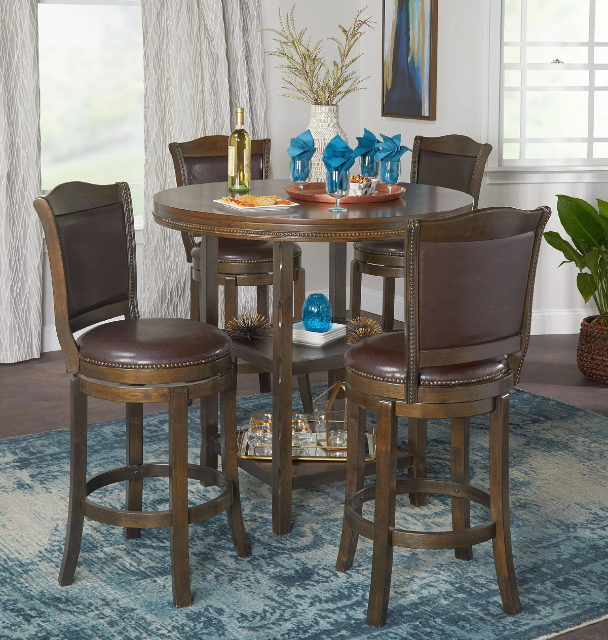 Brown 30" Set of 2 Barstools G849