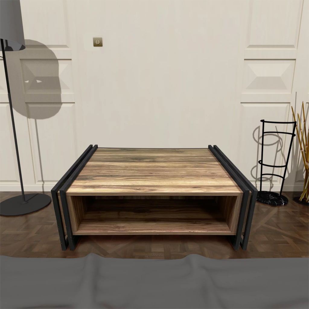 Mid-Century Modern Wood Coffee Table with Storage R378443
