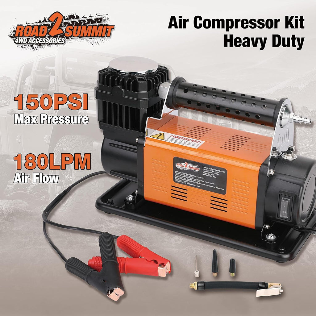 Heavy Duty Portable 12V Air Compressor Kit, Max 150PSI X49404