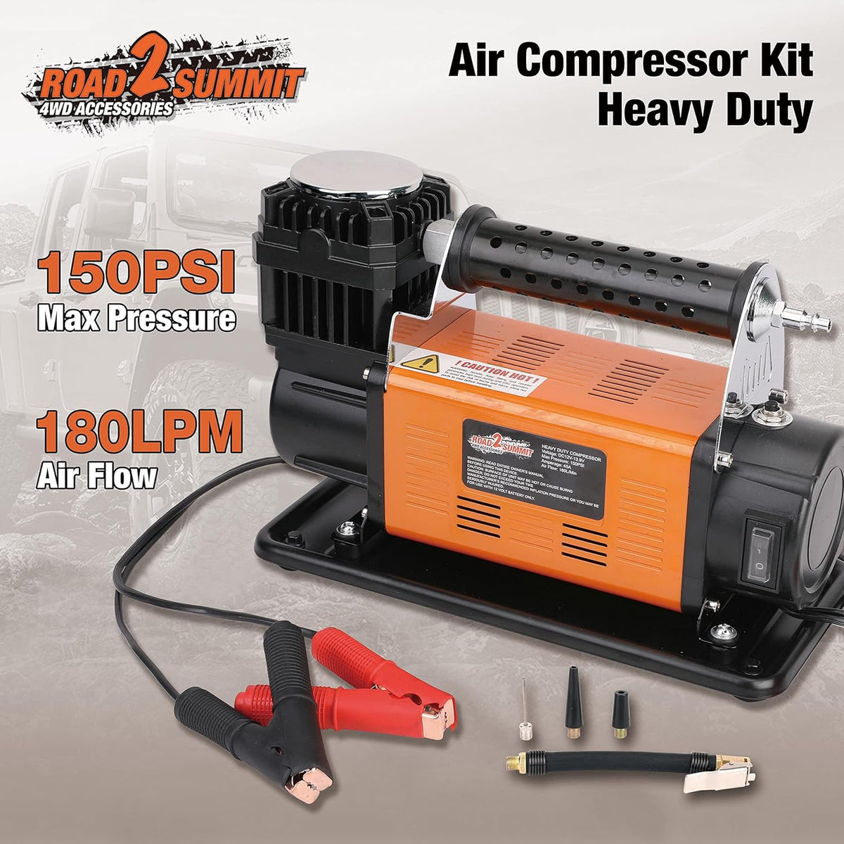 Heavy Duty Portable 12V Air Compressor Kit, Max 150PSI X49404