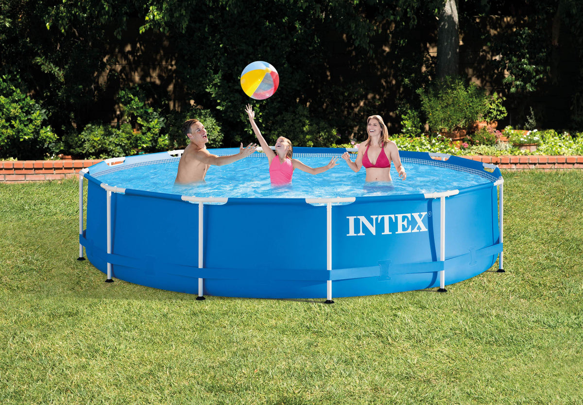 12ft x 30in Metal Frame Round Swimming Pool Set O13834