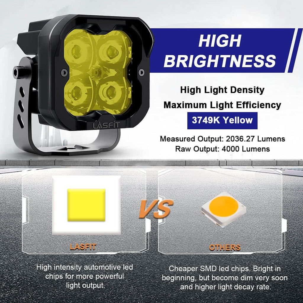 Amber 2PCS 36W Spot LED Pods W569426