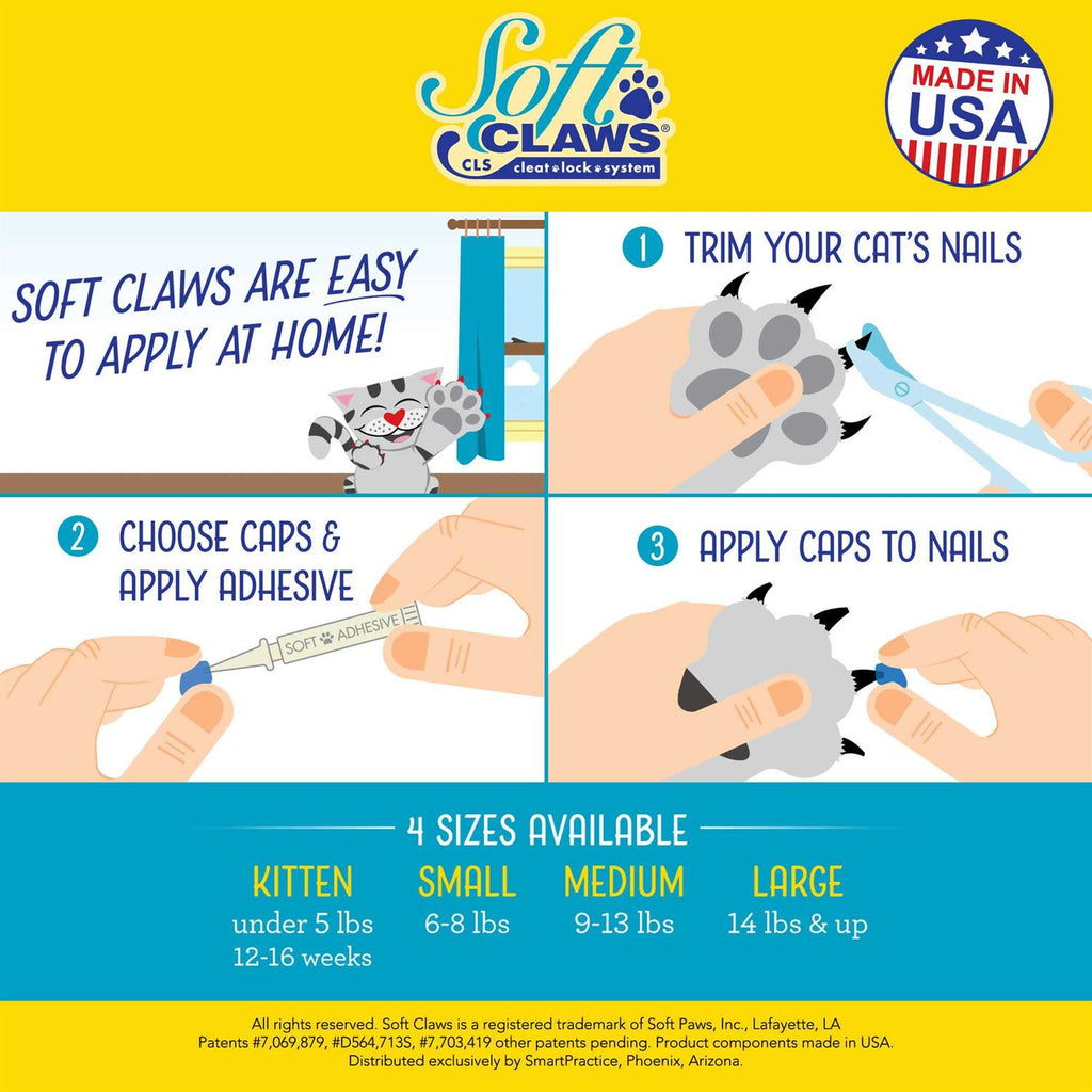 Soft Claws Nail Caps for Cats F242