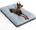 Grey Washable Plush Dog Bed, 35"x23" B679
