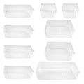 9 Pcs Clear Drawer Organizer Trays Assorted 4-Size Drawer Dividers V432