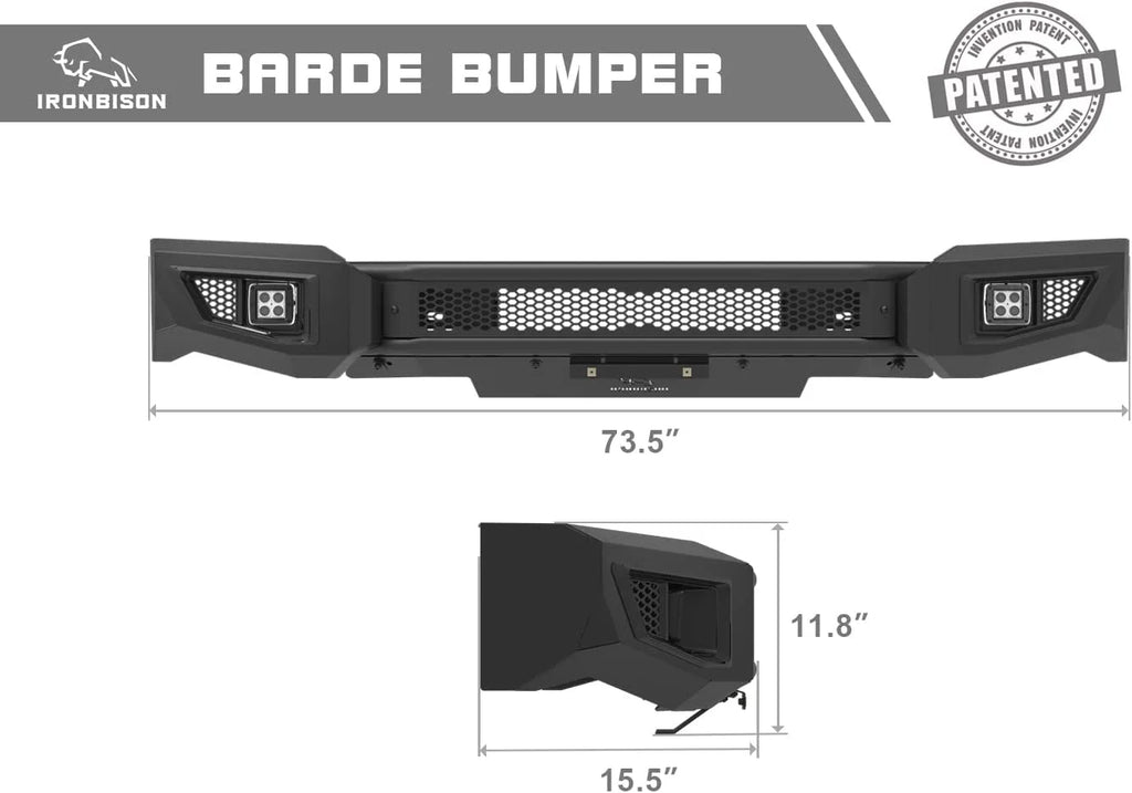 Front Bumper Bull Bar with 2 LED Fog Light D97757