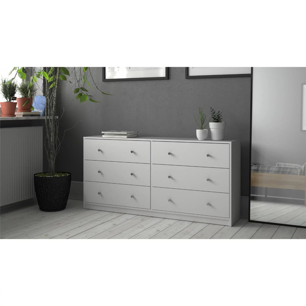 6 Drawer Double Dresser B95892