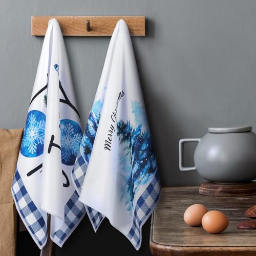 6 Pcs Christmas Kitchen Towel Oven Mitts and Pot Holders Set Z8416