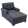 Gray Linen Fabric Indoor Chaise Lounge Y408
