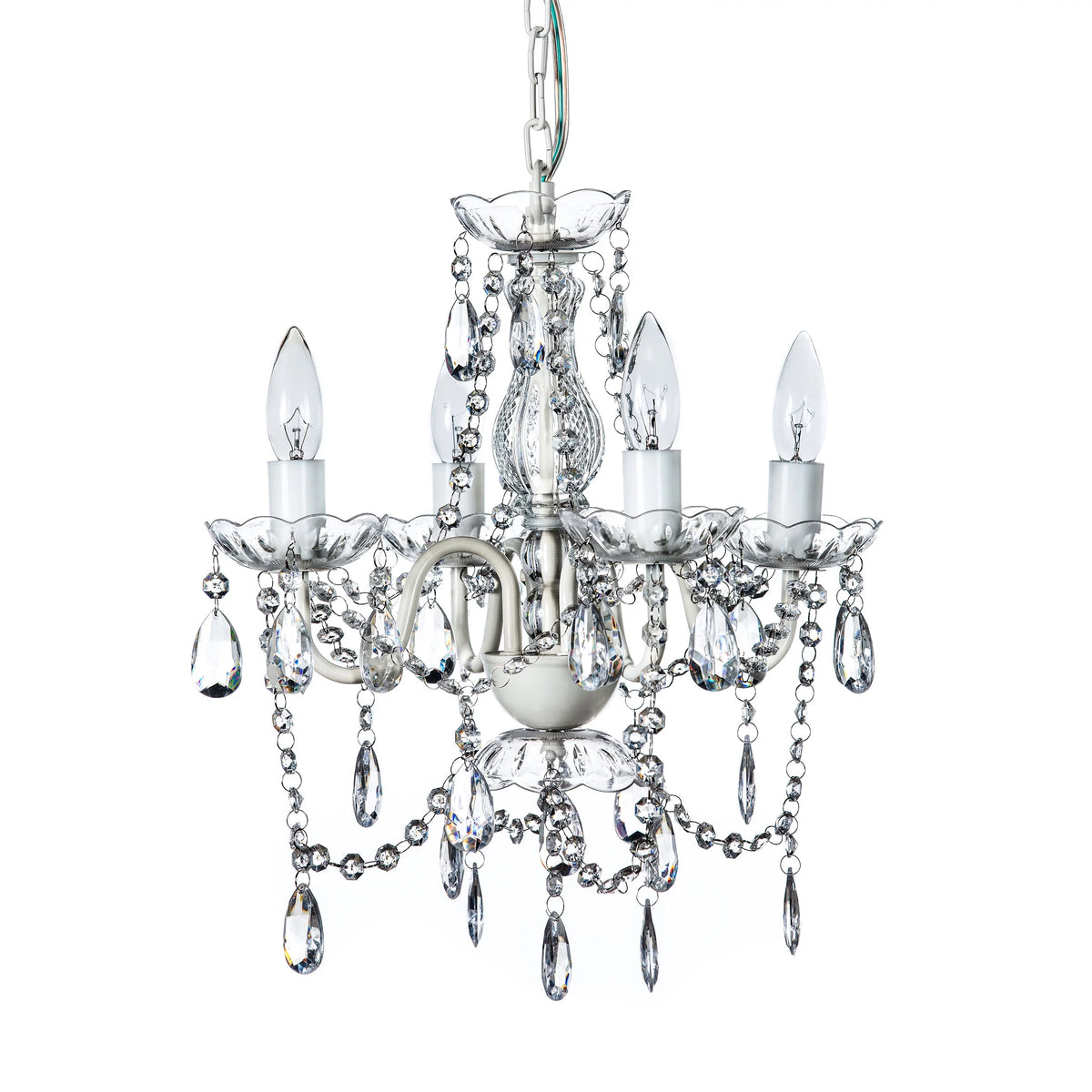 Clear 4 Light Acrylic Crystal Chandelier G4192