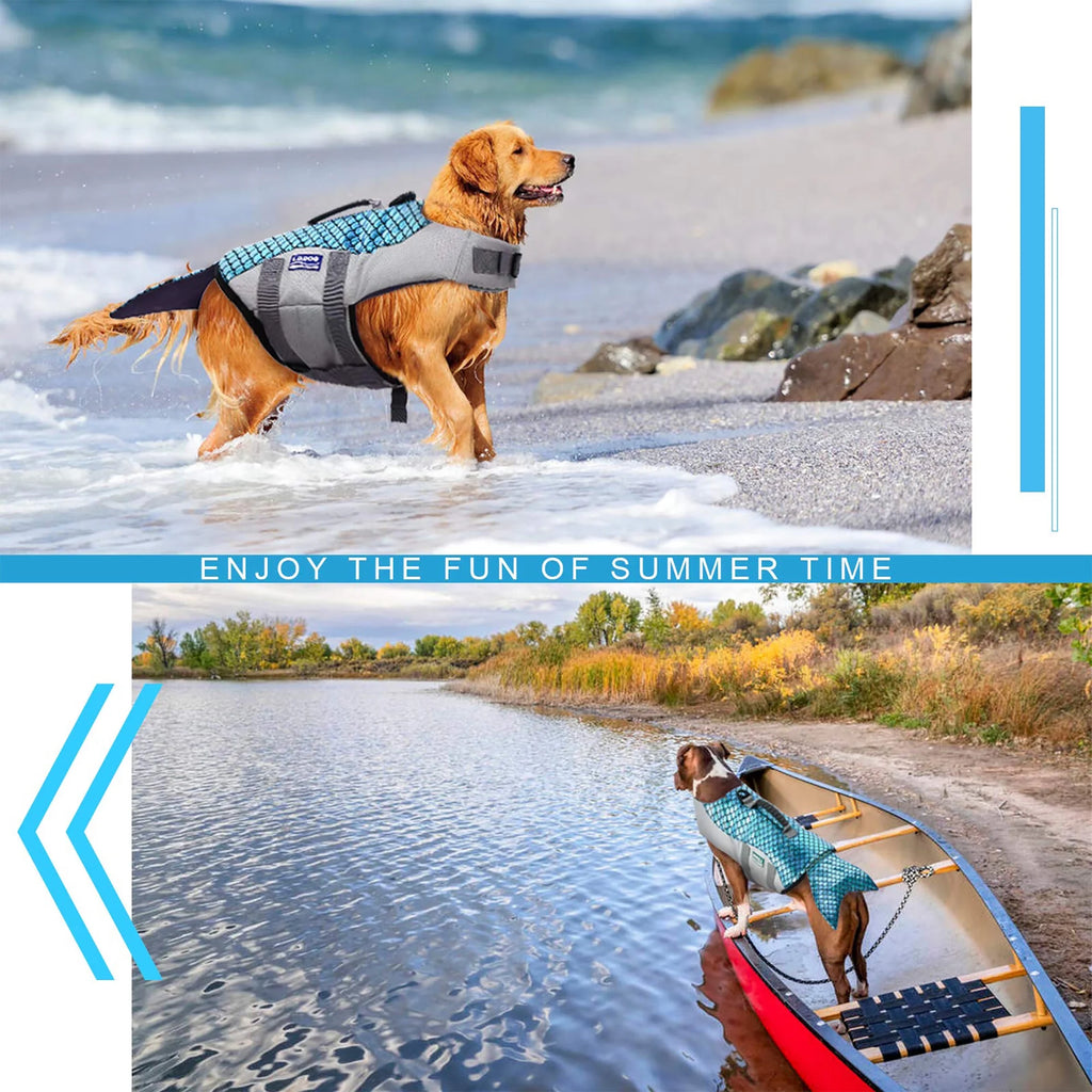Reflective Dog Life Jacket with Rescue Handle Q7654