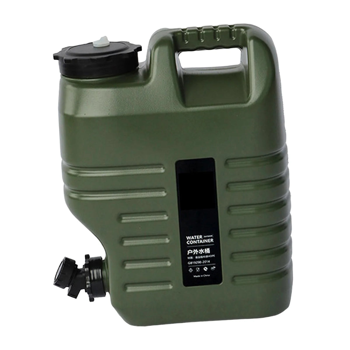 Green 18L Camping Water Storage Jug with Spigot W61924