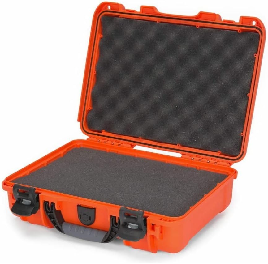 Waterproof Hard Case with Foam Insert (Orange) with TSA Approved Case Lock W1653