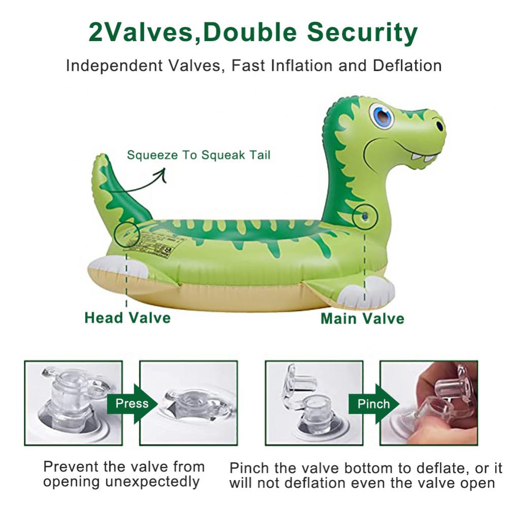 Inflatable Dinosaur Pool Float Swimming Pool Ring Float Q68729