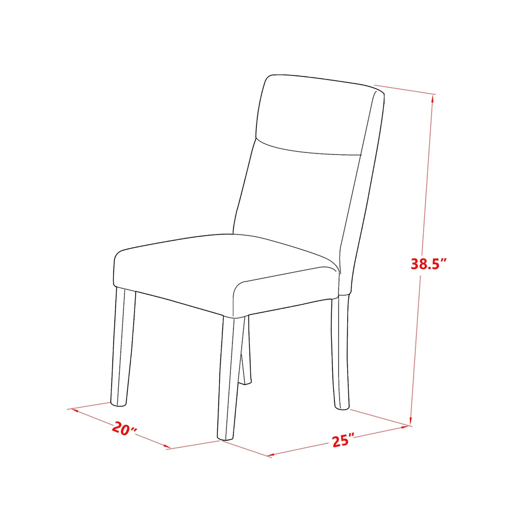 Set Of 2 Parson Chair With Oak Finish Leg And Linen Fabric R36308