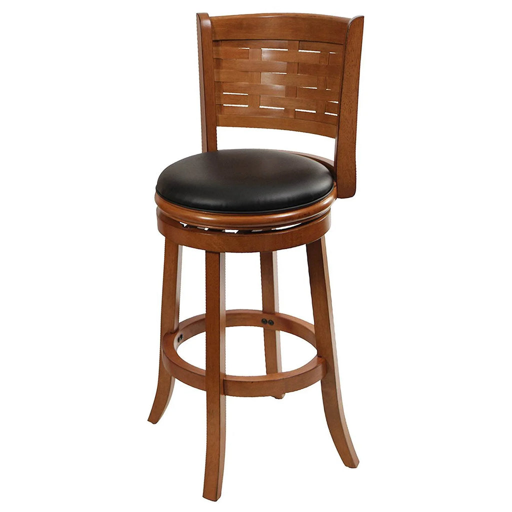 29" Countertop Faux Leather Hardwood Swivel Bar Stool J271
