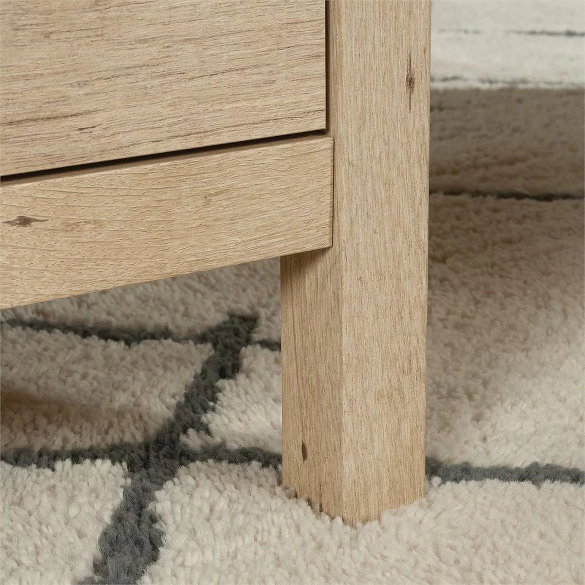 L-Shaped Engineered Wood Home Office Desk in Prime Oak C279