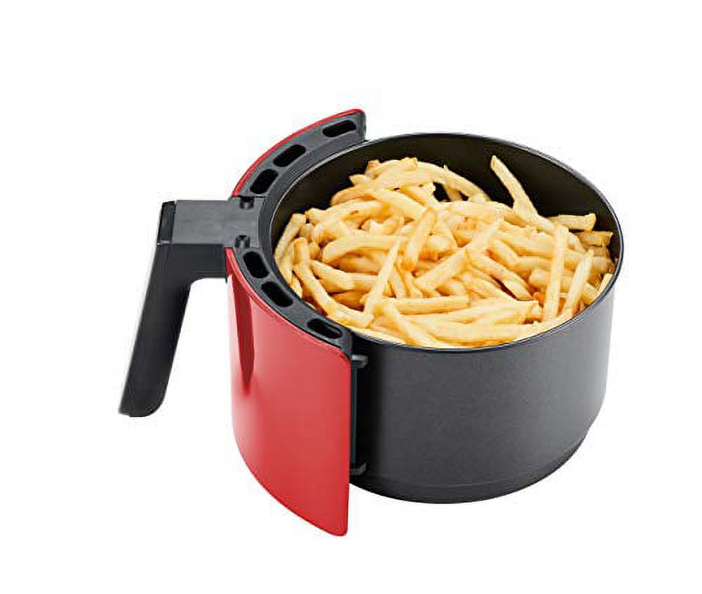 Red/Silver Electric Mini Air Fryer with Digital Touchscreen P815