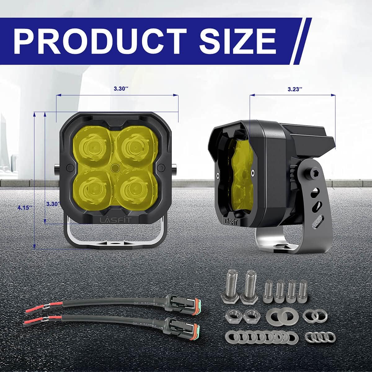 Amber 2PCS 36W Spot LED Pods W569426