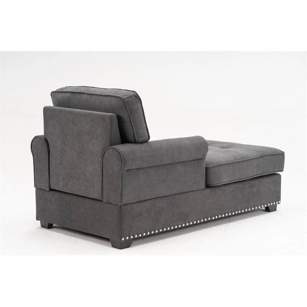 Gray Linen Fabric Indoor Chaise Lounge Y408