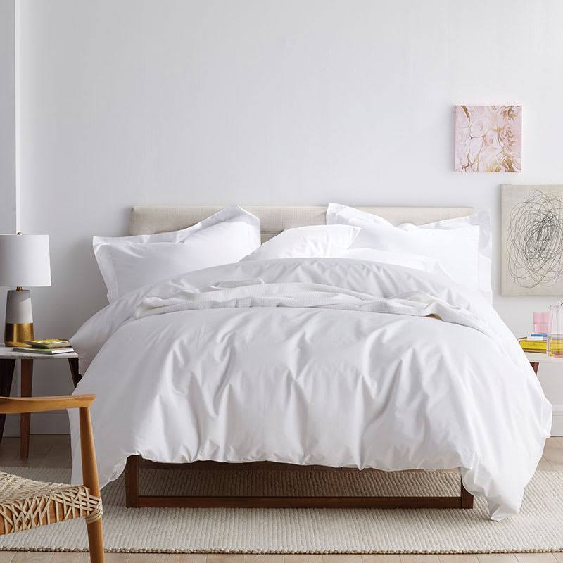 Gray Smoke 300-Thread Count Cotton Percale California King Fitted Sheet I554