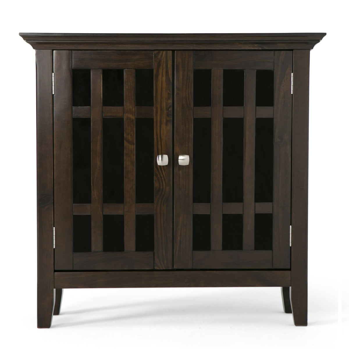 White Solid Wood Storage Media Cabinet L380105