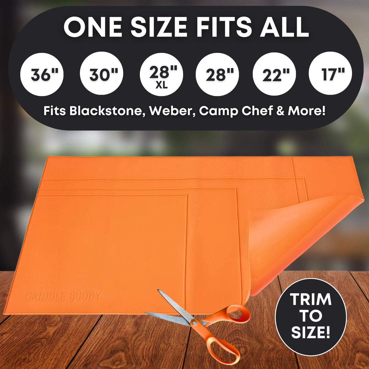 Food Grade Silicone Grill Mat for 17” 22” 28” 30” 36” T677572