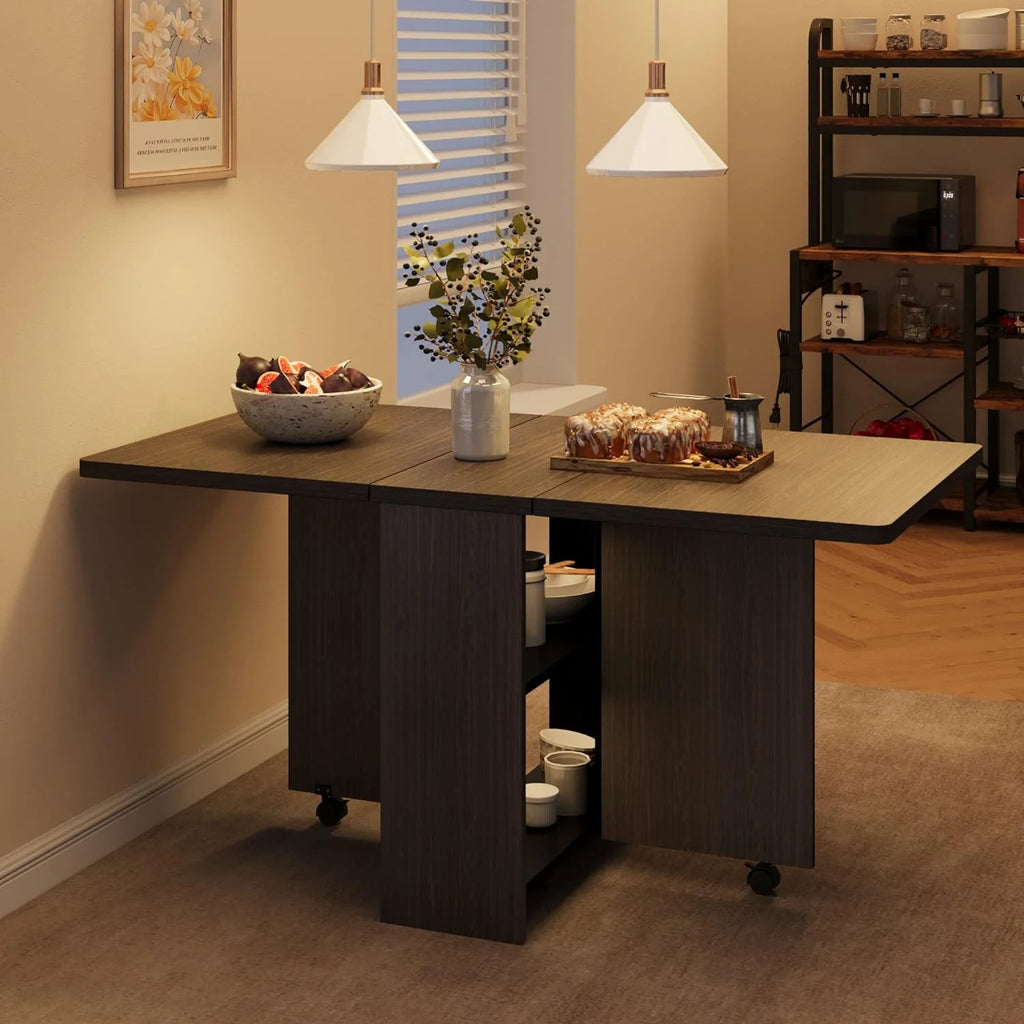 Space Saving Folding Dining Table with 2 Tier J9937